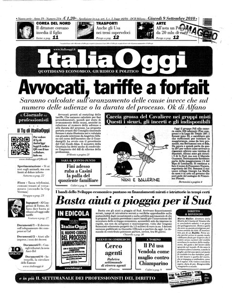 Italia oggi : quotidiano di economia finanza e politica